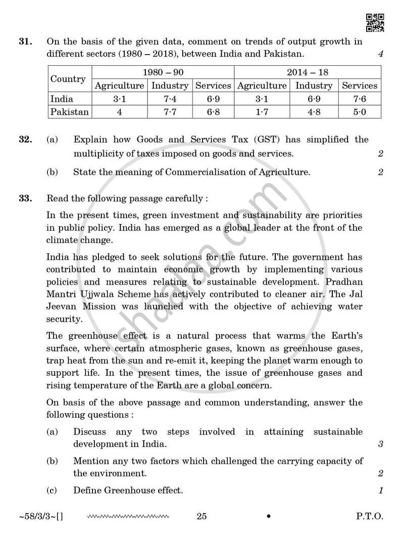 Economics 2025-2026 - CBSE 12th - Class 12 - CBSE (Central Board of Secondary Education) question paper with PDF download