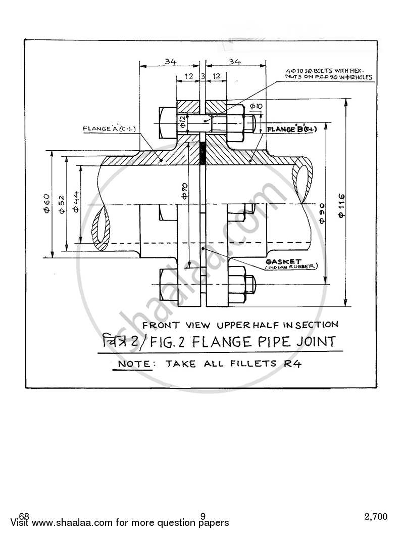 Engineering Graphics 2014-2015 - CBSE 12th - Class 12 - CBSE (Central Board of Secondary Education) question paper with PDF download