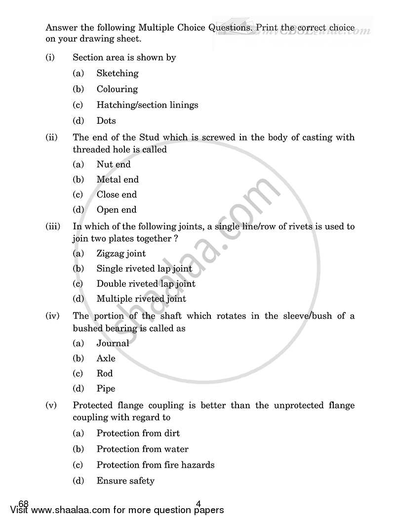 Engineering Graphics 2014-2015 - CBSE 12th - Class 12 - CBSE (Central Board of Secondary Education) question paper with PDF download