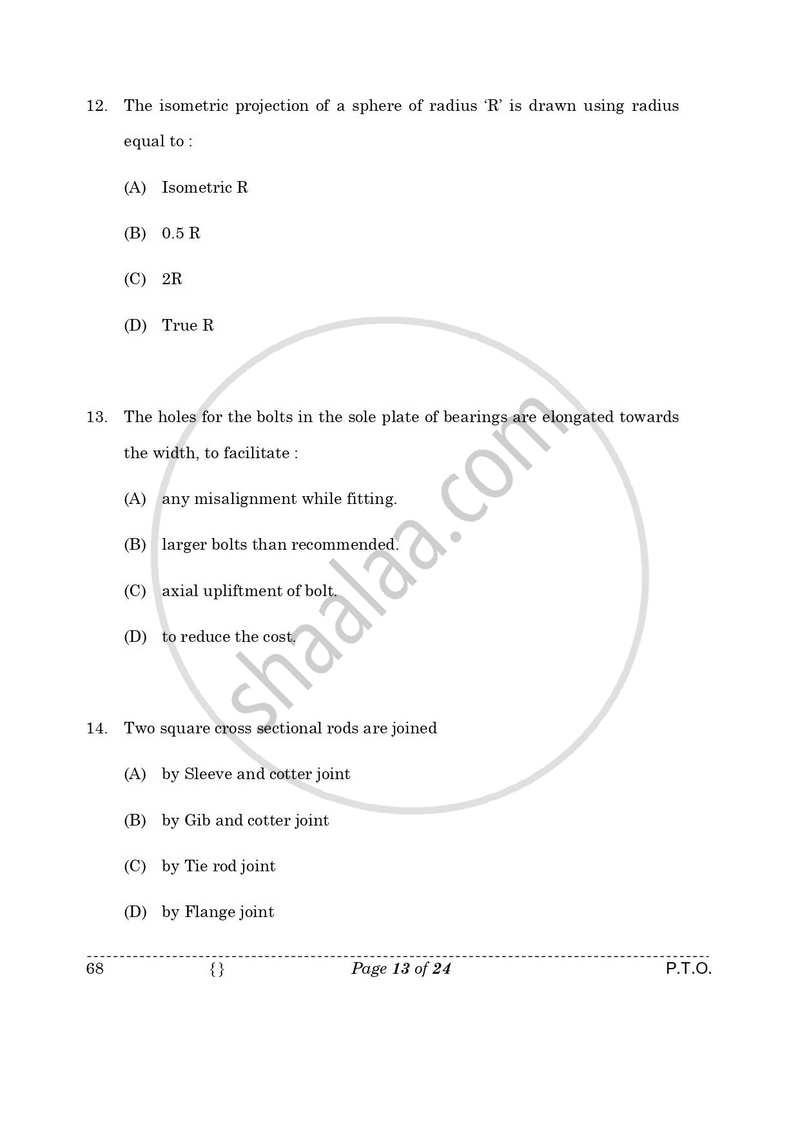 Engineering Graphics 2025-2026 - CBSE 12th - Class 12 - CBSE (Central Board of Secondary Education) question paper with PDF download