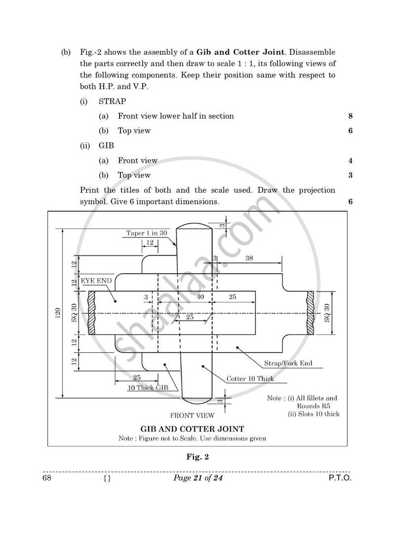 Engineering Graphics 2025-2026 - CBSE 12th - Class 12 - CBSE (Central Board of Secondary Education) question paper with PDF download