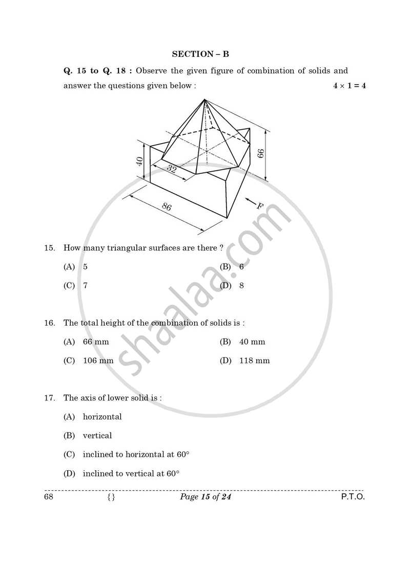 Engineering Graphics 2025-2026 - CBSE 12th - Class 12 - CBSE (Central Board of Secondary Education) question paper with PDF download