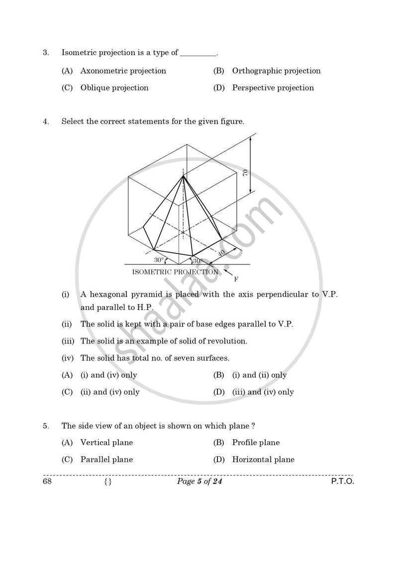 Engineering Graphics 2025-2026 - CBSE 12th - Class 12 - CBSE (Central Board of Secondary Education) question paper with PDF download