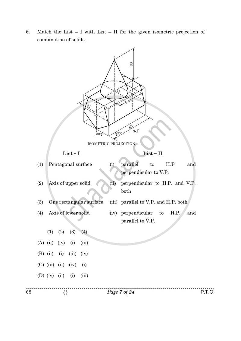 Engineering Graphics 2025-2026 - CBSE 12th - Class 12 - CBSE (Central Board of Secondary Education) question paper with PDF download