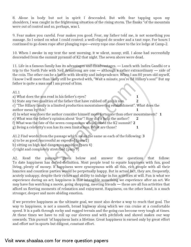 English Core 2004-2005 - CBSE 12th - Class 12 - CBSE (Central Board of Secondary Education) question paper with PDF download