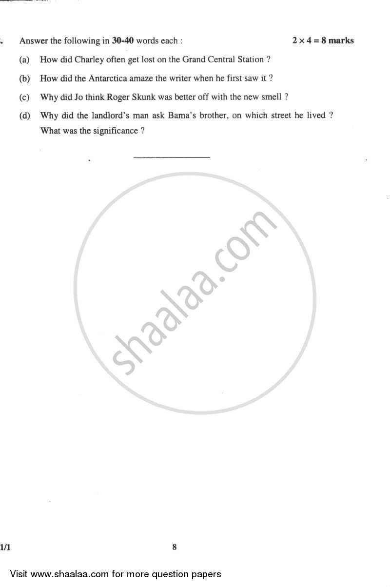 English Core 2009-2010 - CBSE 12th - Class 12 - CBSE (Central Board of Secondary Education) question paper with PDF download