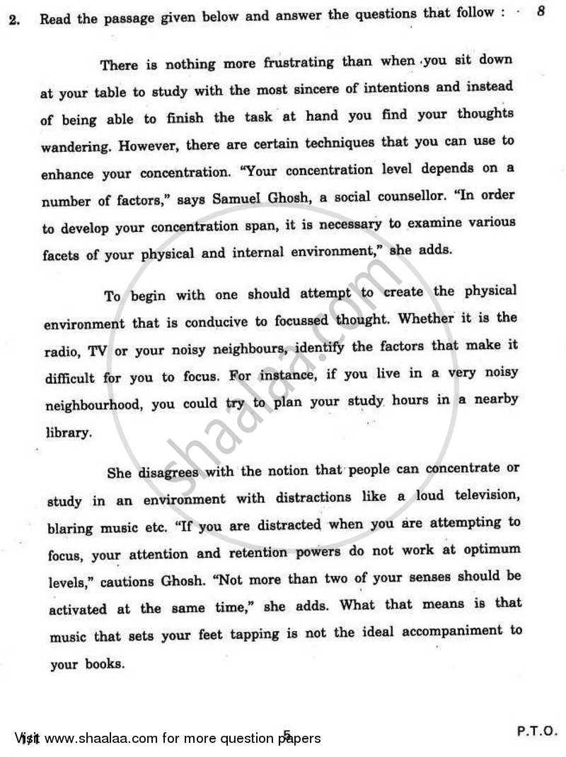 English Core 2010-2011 - CBSE 12th - Class 12 - CBSE (Central Board of Secondary Education) question paper with PDF download