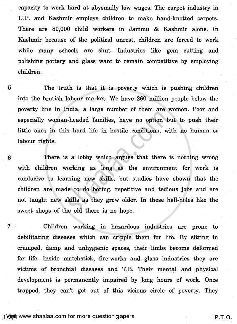 English Core 2010-2011 - CBSE 12th - Class 12 - CBSE (Central Board of Secondary Education) question paper with PDF download