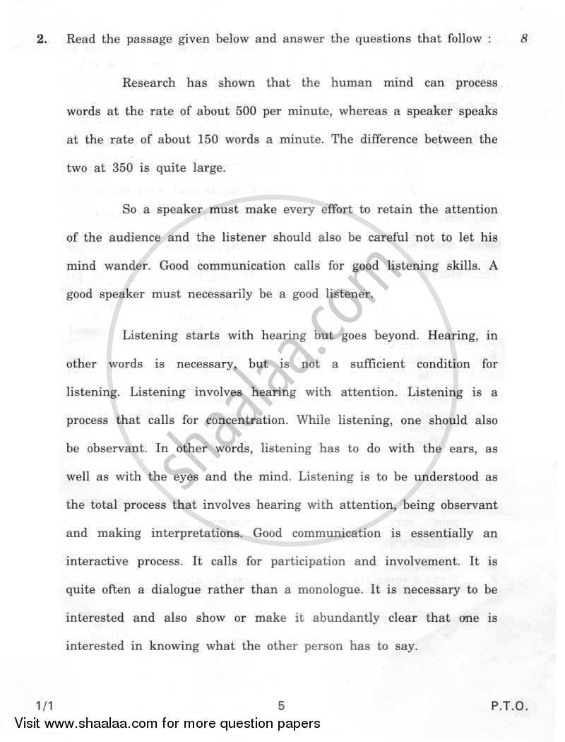 English Core 2011-2012 - CBSE 12th - Class 12 - CBSE (Central Board of Secondary Education) question paper with PDF download