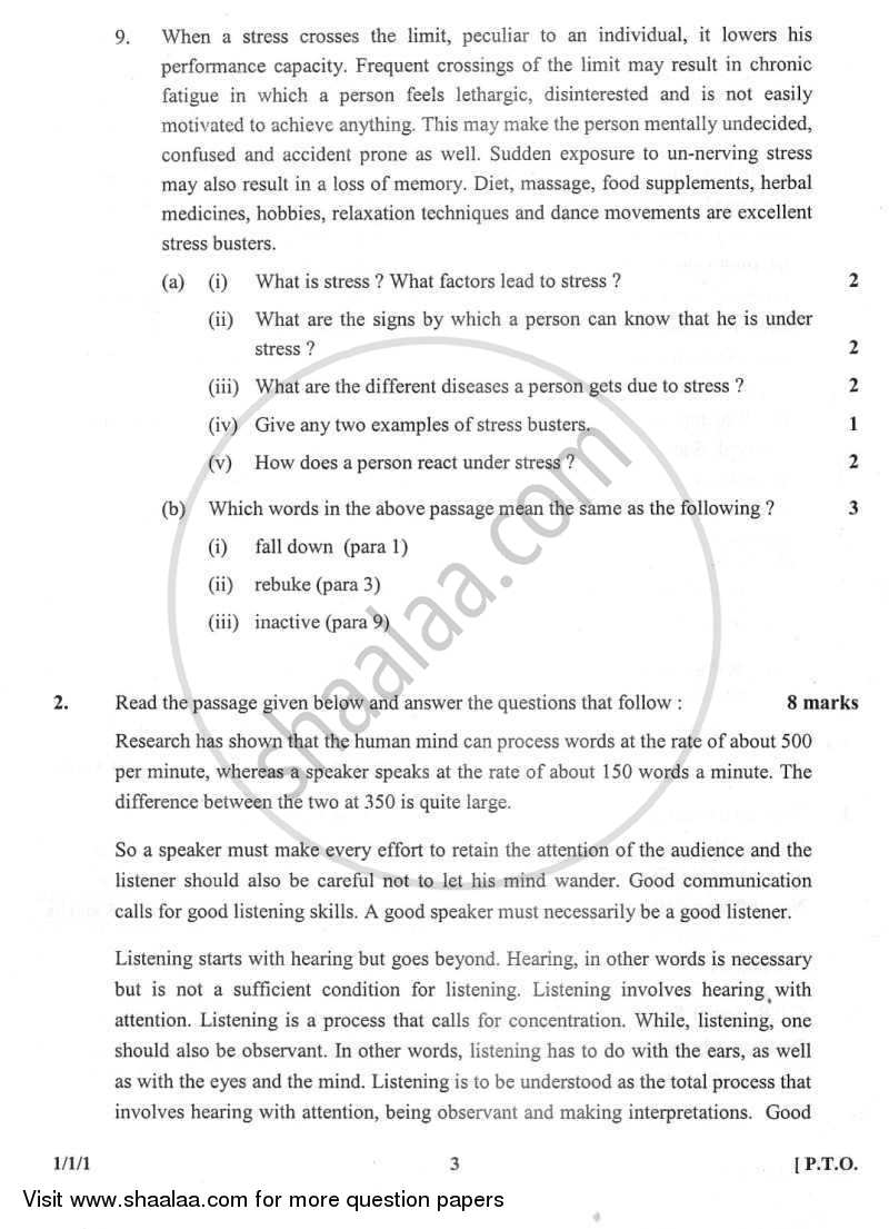 English Core 2011-2012 - CBSE 12th - Class 12 - CBSE (Central Board of Secondary Education) question paper with PDF download