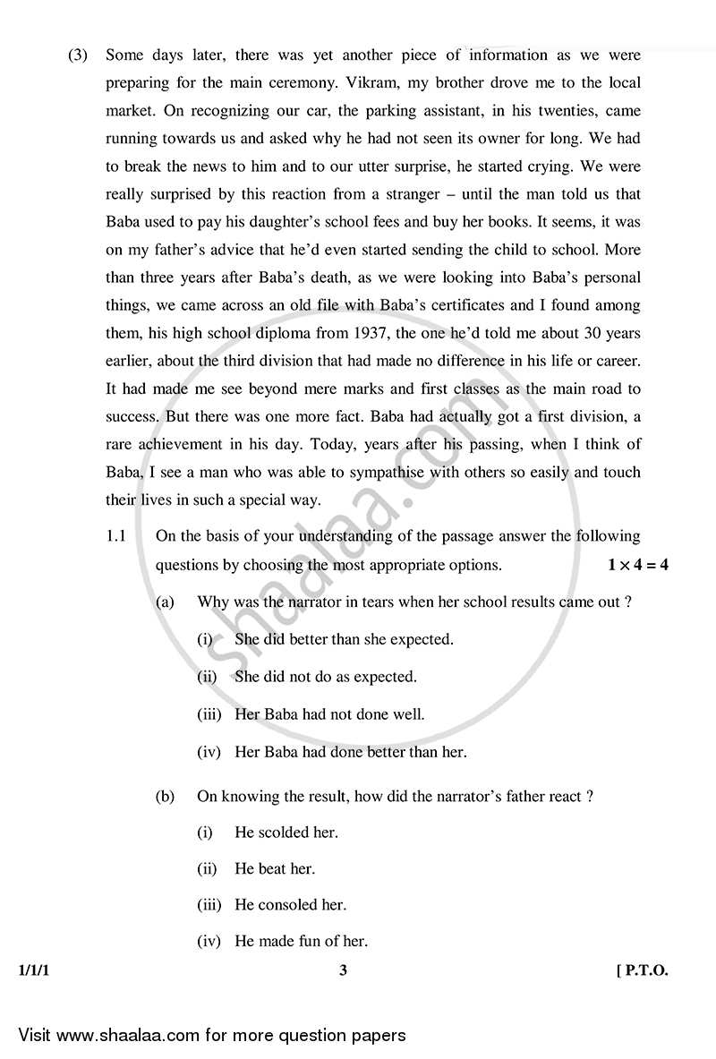 English Core 2014-2015 - CBSE 12th - Class 12 - CBSE (Central Board of Secondary Education) question paper with PDF download