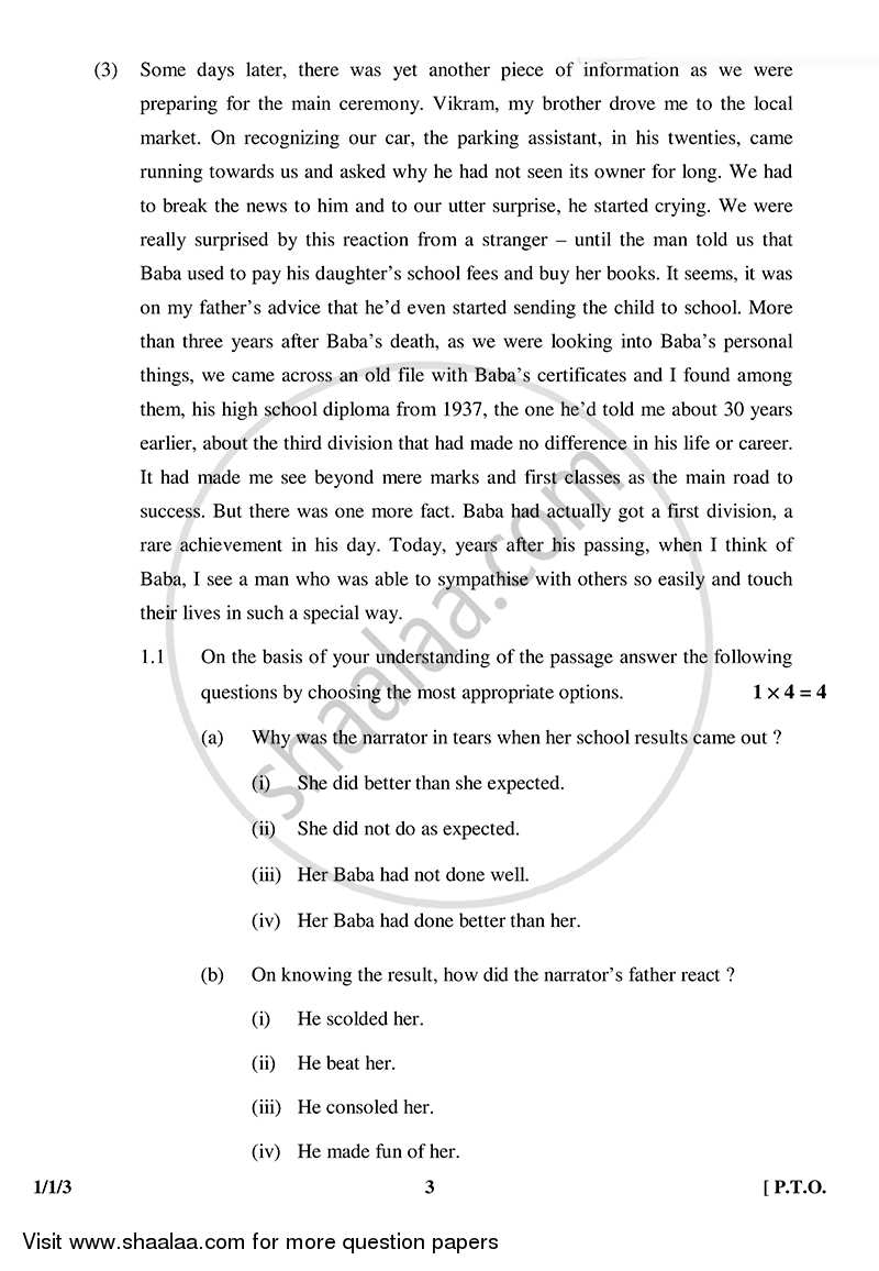 English Core 2014-2015 - CBSE 12th - Class 12 - CBSE (Central Board of Secondary Education) question paper with PDF download