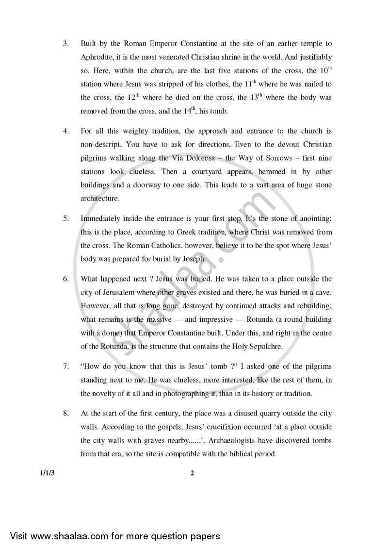 English Core 2014-2015 - CBSE 12th - Class 12 - CBSE (Central Board of Secondary Education) question paper with PDF download