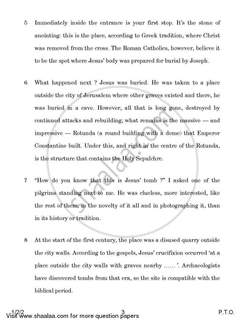 English Core 2014-2015 - CBSE 12th - Class 12 - CBSE (Central Board of Secondary Education) question paper with PDF download