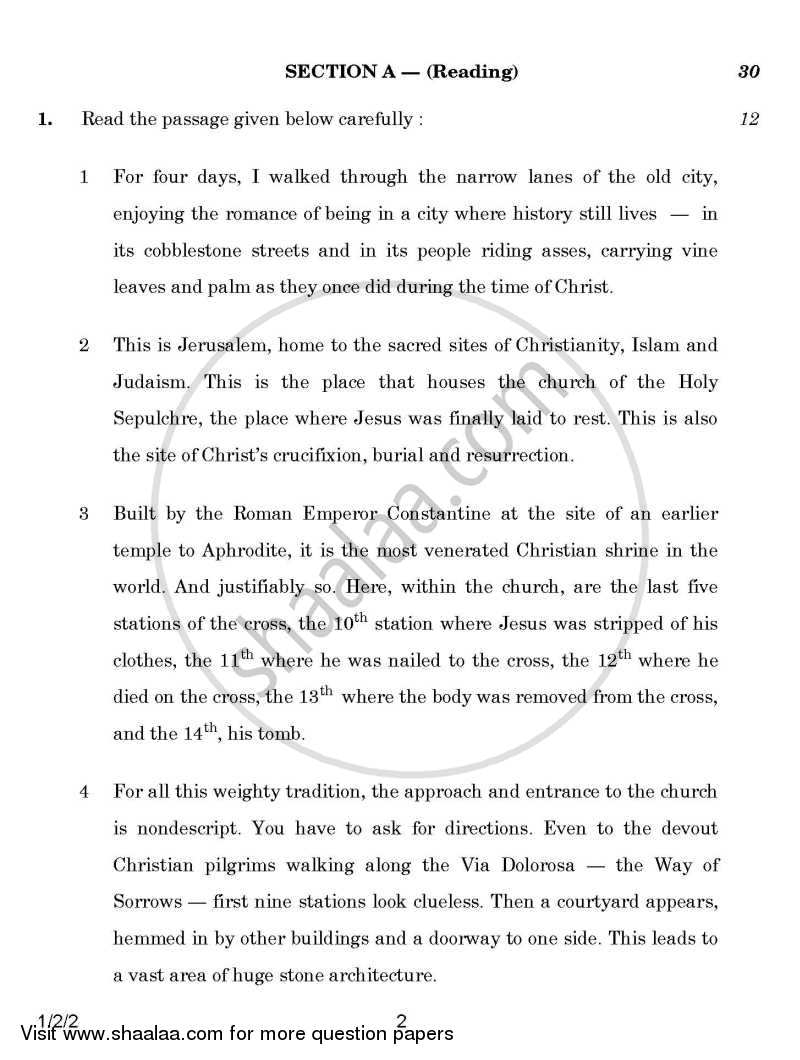 English Core 2014-2015 - CBSE 12th - Class 12 - CBSE (Central Board of Secondary Education) question paper with PDF download