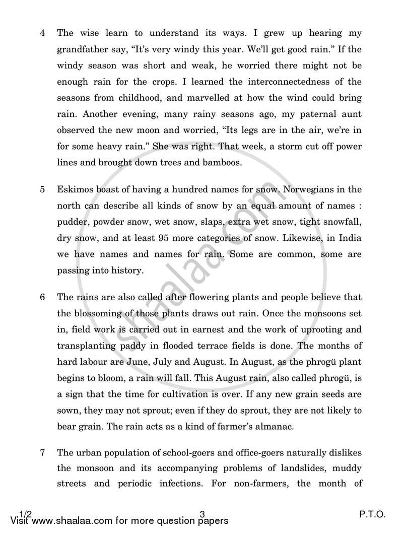 English Core 2017-2018 - CBSE 12th - Class 12 - CBSE (Central Board of Secondary Education) question paper with PDF download