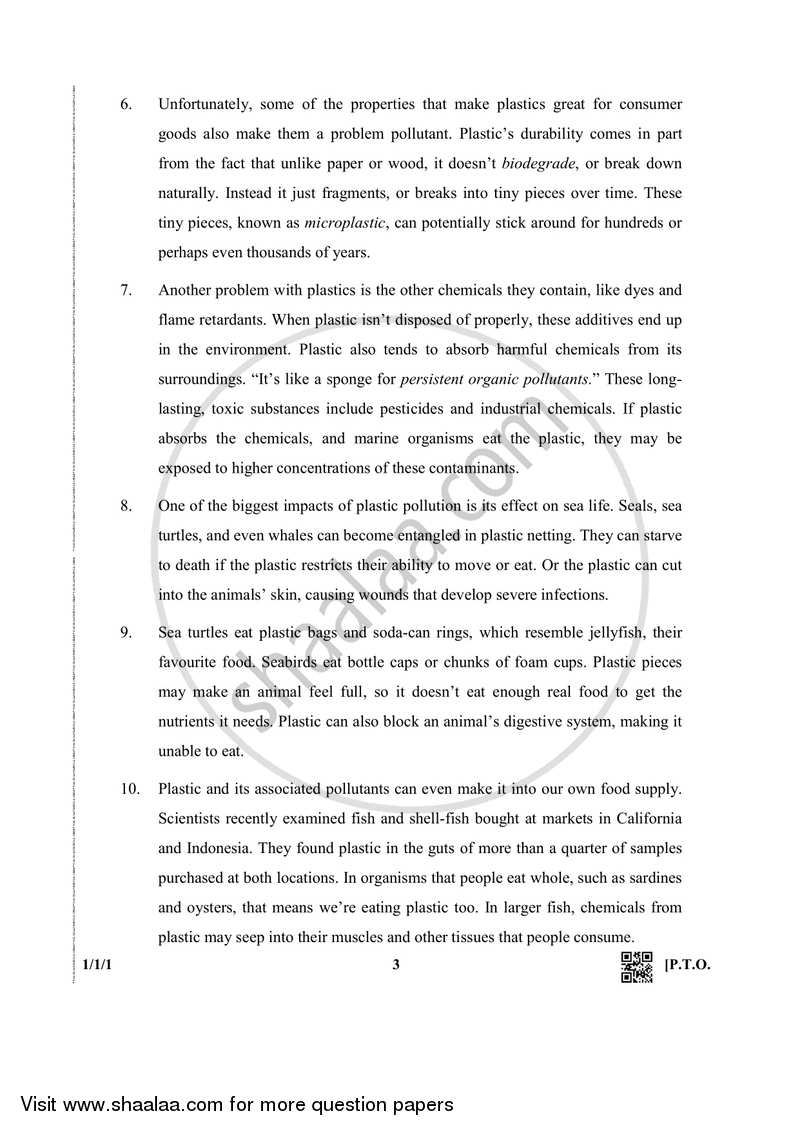 English Core 2018-2019 - CBSE 12th - Class 12 - CBSE (Central Board of Secondary Education) question paper with PDF download