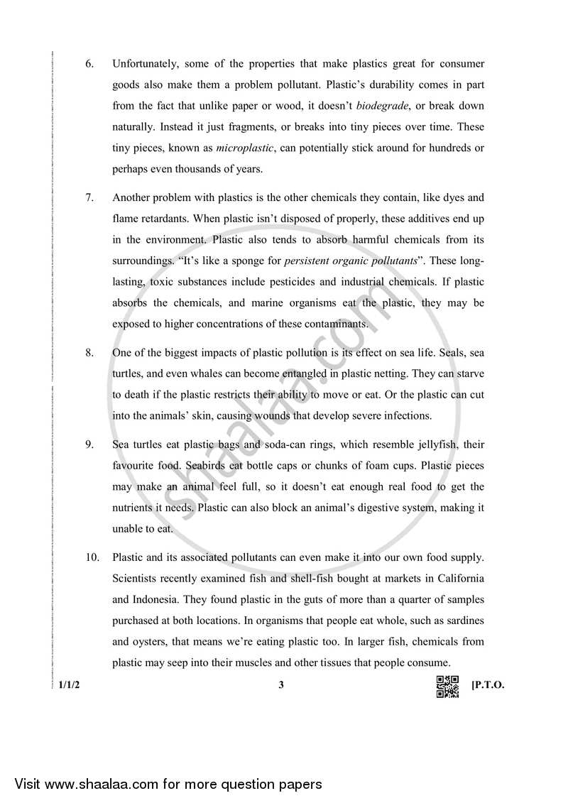 English Core 2018-2019 - CBSE 12th - Class 12 - CBSE (Central Board of Secondary Education) question paper with PDF download