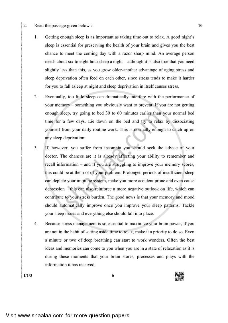 English Core 2018-2019 - CBSE 12th - Class 12 - CBSE (Central Board of Secondary Education) question paper with PDF download