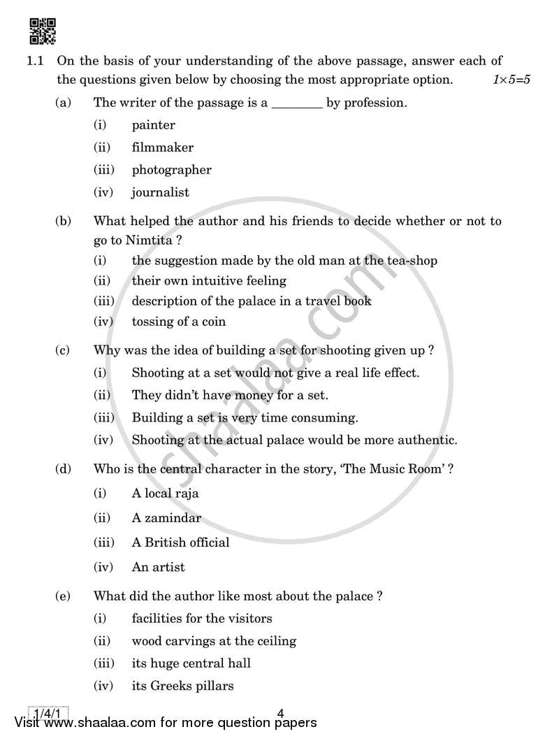English Core 2018-2019 - CBSE 12th - Class 12 - CBSE (Central Board of Secondary Education) question paper with PDF download