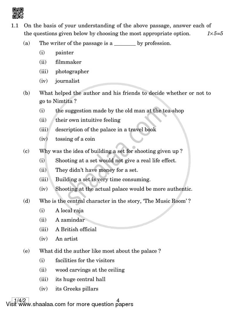 English Core 2018-2019 - CBSE 12th - Class 12 - CBSE (Central Board of Secondary Education) question paper with PDF download