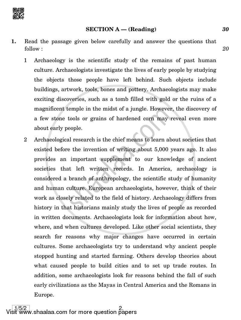 English Core 2018-2019 - CBSE 12th - Class 12 - CBSE (Central Board of Secondary Education) question paper with PDF download