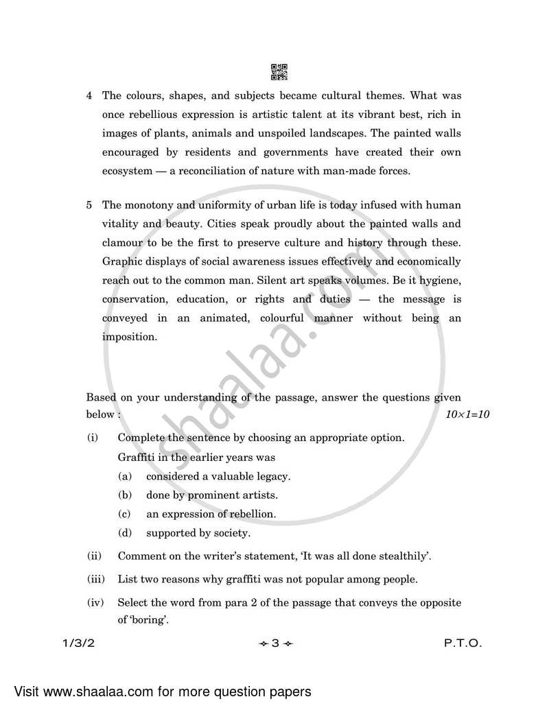English Core 2022-2023 - CBSE 12th - Class 12 - CBSE (Central Board of Secondary Education) question paper with PDF download
