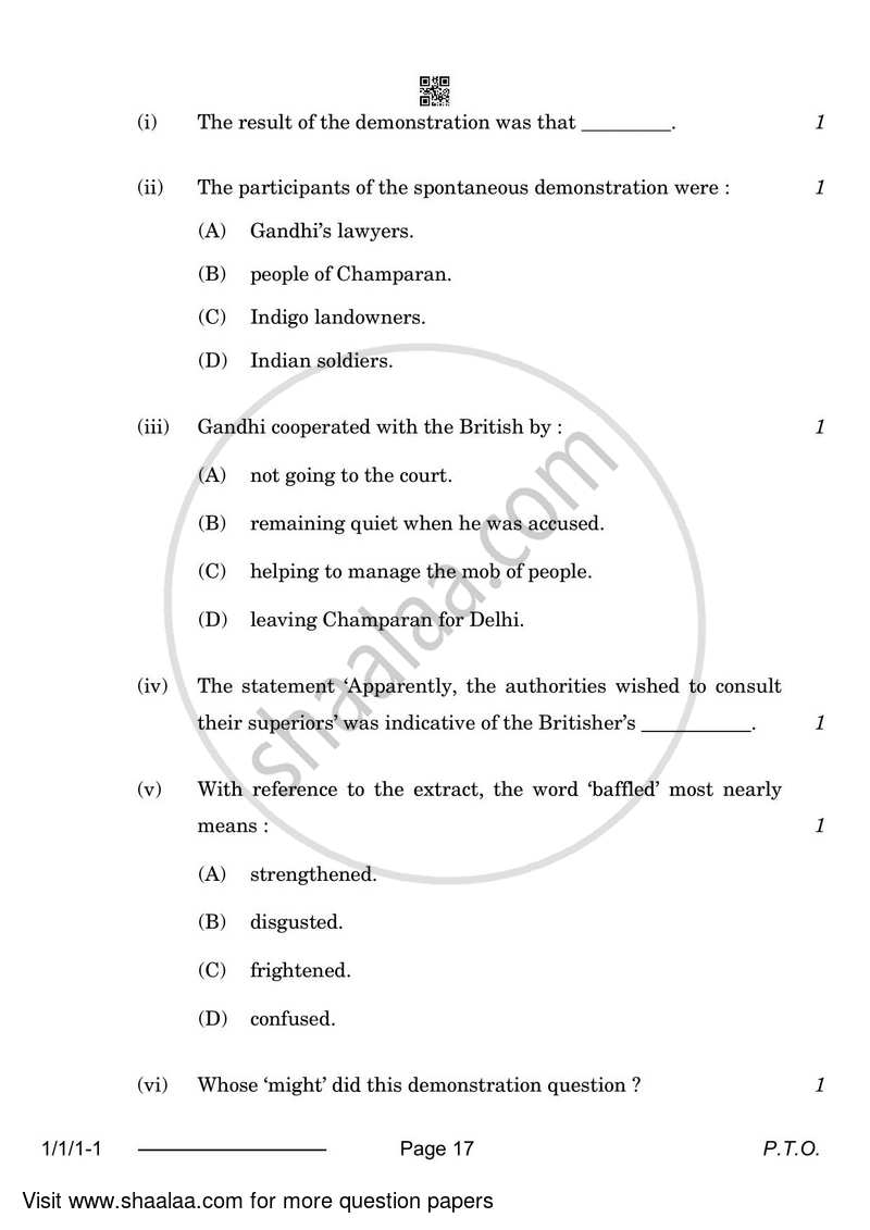 English Core 2023-2024 - CBSE 12th - Class 12 - CBSE (Central Board of Secondary Education) question paper with PDF download