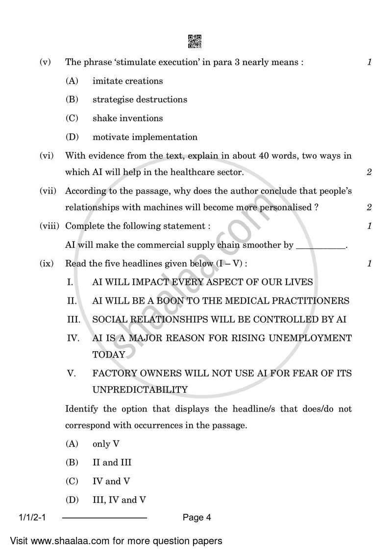 English Core 2023-2024 - CBSE 12th - Class 12 - CBSE (Central Board of Secondary Education) question paper with PDF download