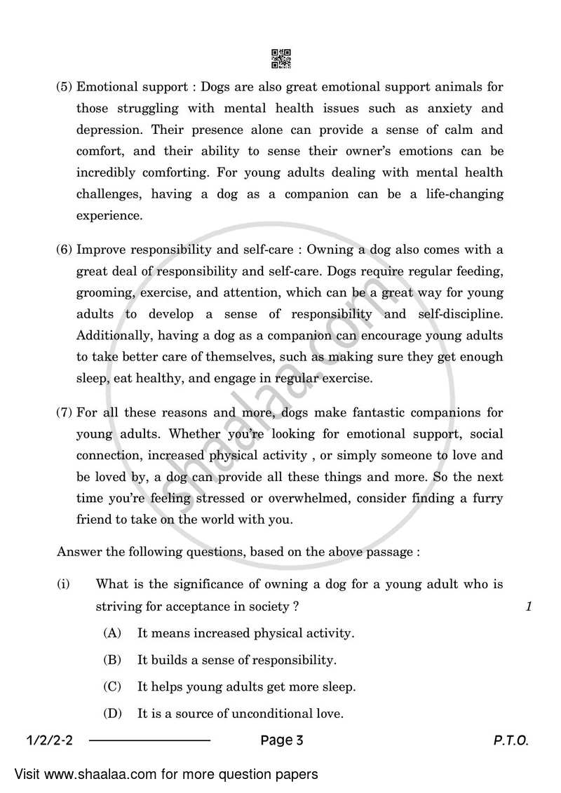 English Core 2023-2024 - CBSE 12th - Class 12 - CBSE (Central Board of Secondary Education) question paper with PDF download