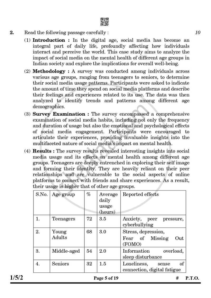 English Core 2024-2025 - CBSE 12th - Class 12 - CBSE (Central Board of Secondary Education) question paper with PDF download