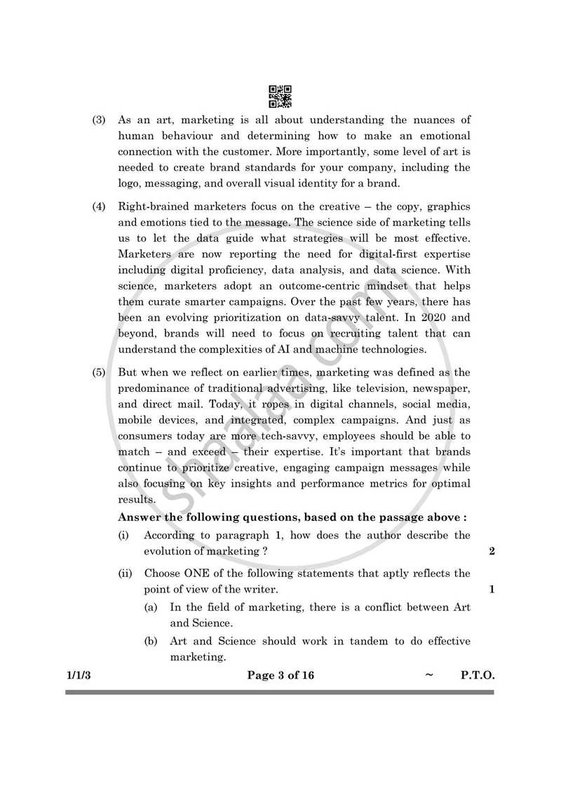 English Core 2024-2025 - CBSE 12th - Class 12 - CBSE (Central Board of Secondary Education) question paper with PDF download