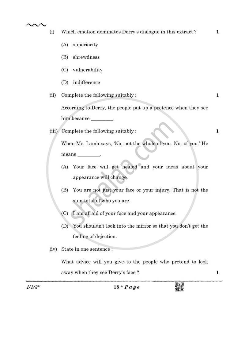 English Core 2025-2026 - CBSE 12th - Class 12 - CBSE (Central Board of Secondary Education) question paper with PDF download