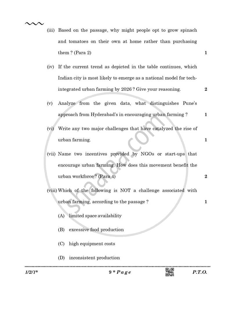 English Core 2025-2026 - CBSE 12th - Class 12 - CBSE (Central Board of Secondary Education) question paper with PDF download