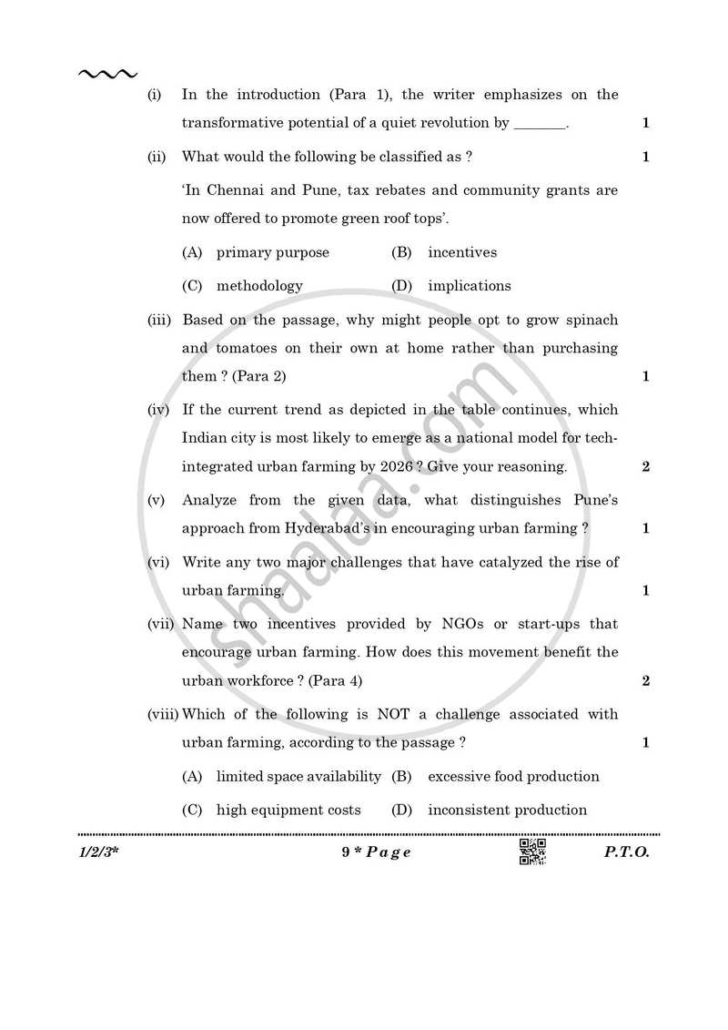 English Core 2025-2026 - CBSE 12th - Class 12 - CBSE (Central Board of Secondary Education) question paper with PDF download