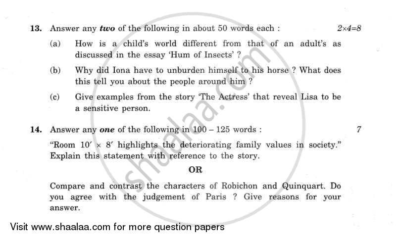 English Elective - CBSE (Functional English) 2011-2012 - CBSE 12th - Class 12 - CBSE (Central Board of Secondary Education) question paper with PDF download