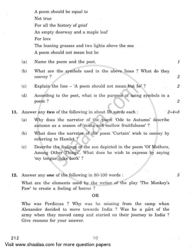 English Elective - CBSE (Functional English) 2011-2012 - CBSE 12th - Class 12 - CBSE (Central Board of Secondary Education) question paper with PDF download