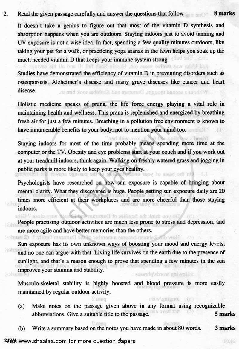 English Elective - CBSE (Functional English) 2012-2013 - CBSE 12th - Class 12 - CBSE (Central Board of Secondary Education) question paper with PDF download