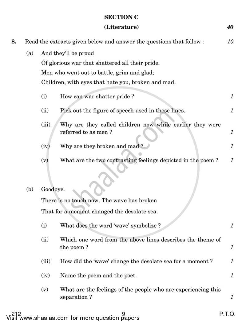 English Elective - CBSE (Functional English) 2016-2017 - CBSE 12th - Class 12 - CBSE (Central Board of Secondary Education) question paper with PDF download