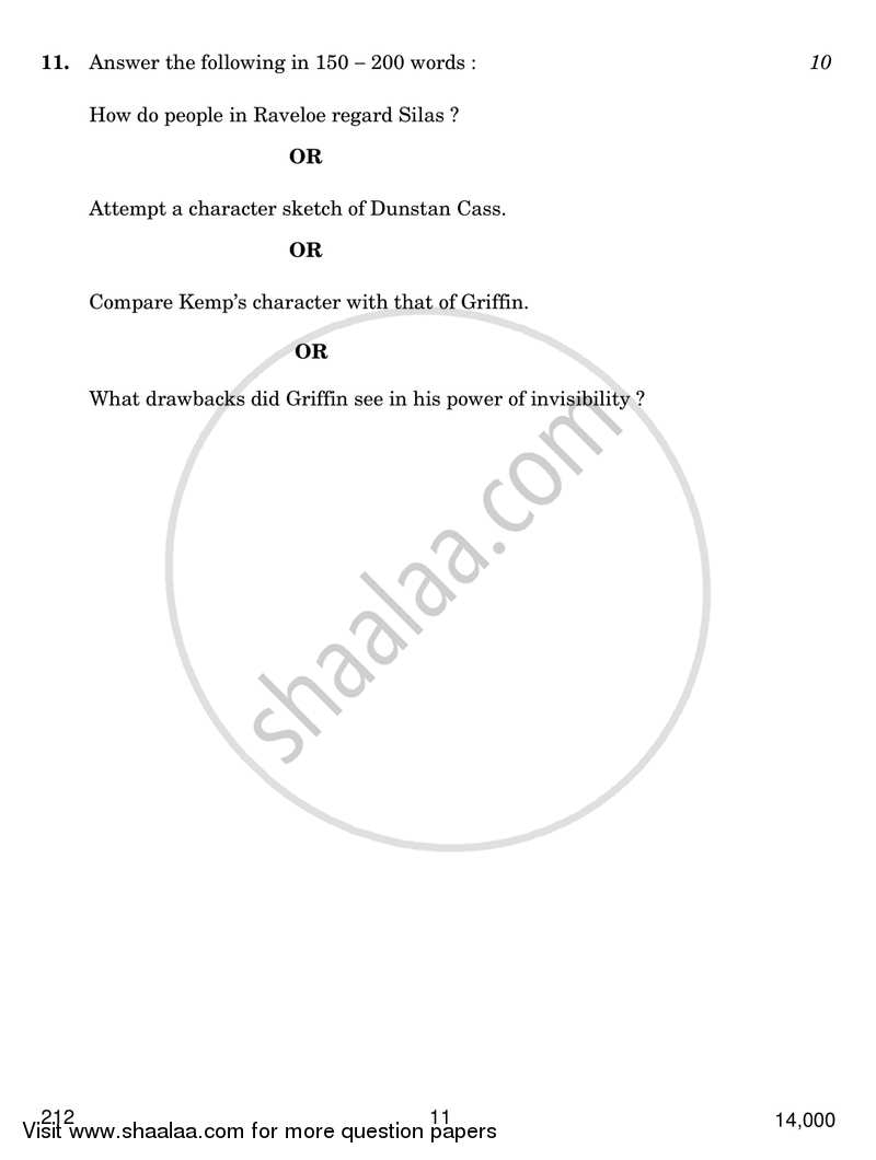 English Elective - CBSE (Functional English) 2016-2017 - CBSE 12th - Class 12 - CBSE (Central Board of Secondary Education) question paper with PDF download