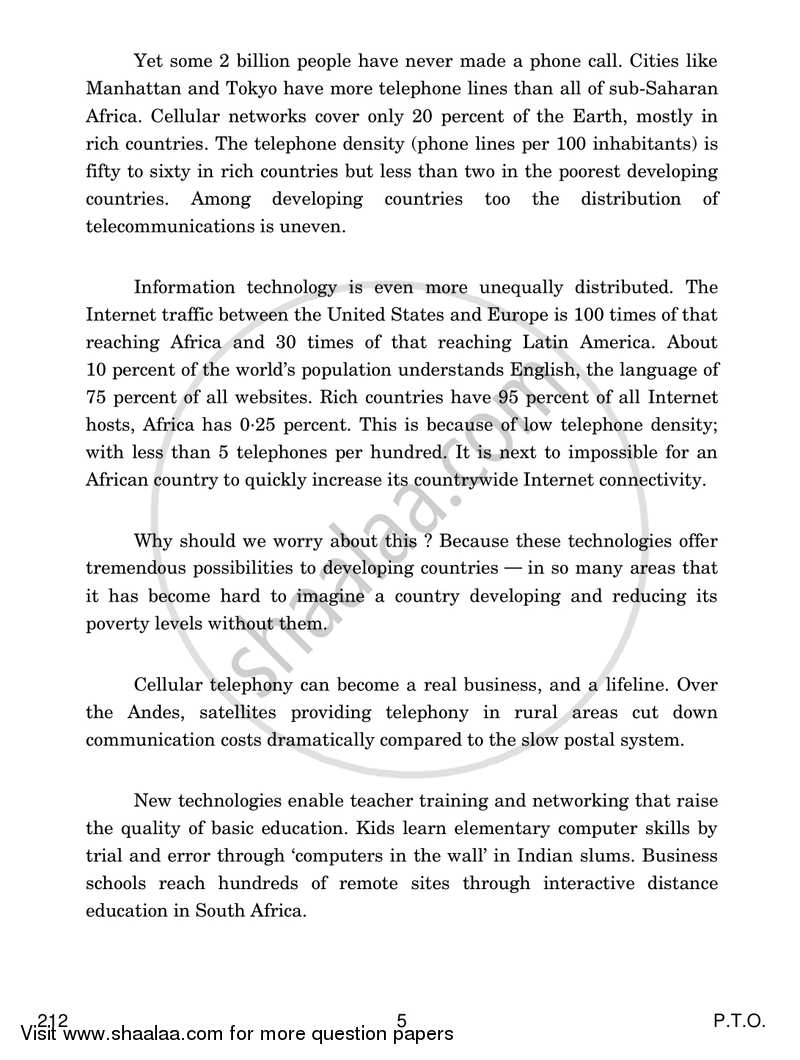 English Elective - CBSE (Functional English) 2017-2018 - CBSE 12th - Class 12 - CBSE (Central Board of Secondary Education) question paper with PDF download