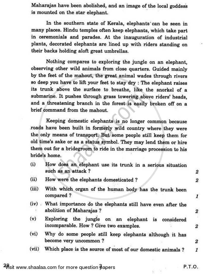 English Elective - NCERT 2010-2011 - CBSE 12th - Class 12 - CBSE (Central Board of Secondary Education) question paper with PDF download