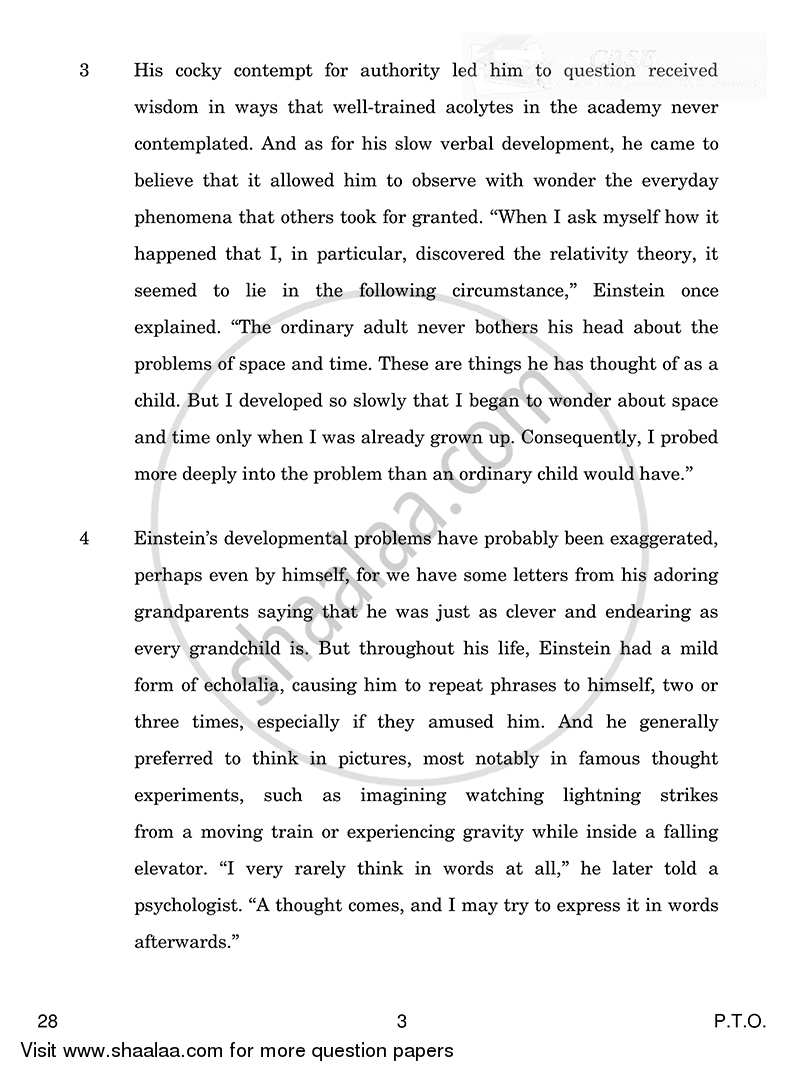 English Elective - NCERT 2014-2015 - CBSE 12th - Class 12 - CBSE (Central Board of Secondary Education) question paper with PDF download