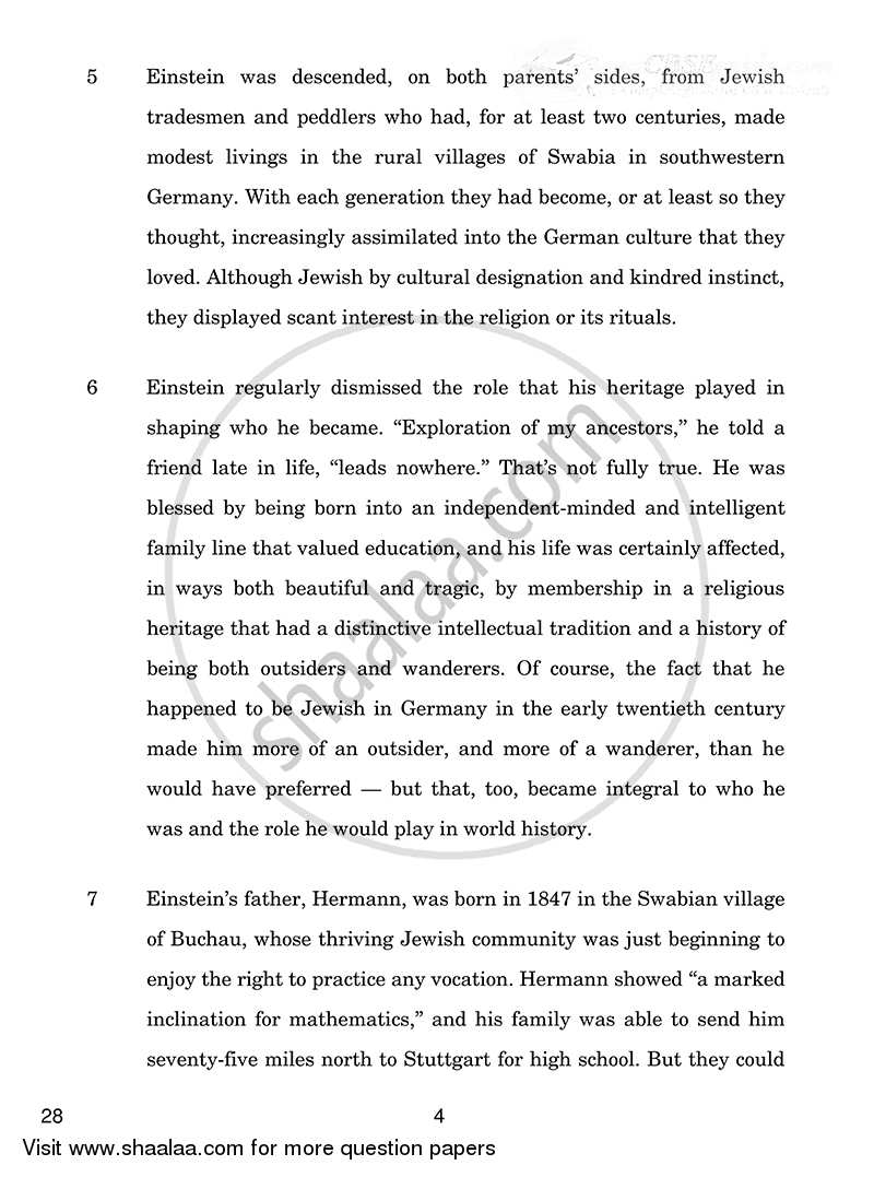 English Elective - NCERT 2014-2015 - CBSE 12th - Class 12 - CBSE (Central Board of Secondary Education) question paper with PDF download