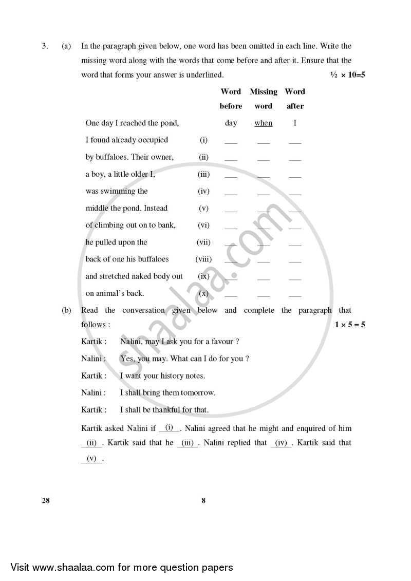 English Elective - NCERT 2015-2016 - CBSE 12th - Class 12 - CBSE (Central Board of Secondary Education) question paper with PDF download