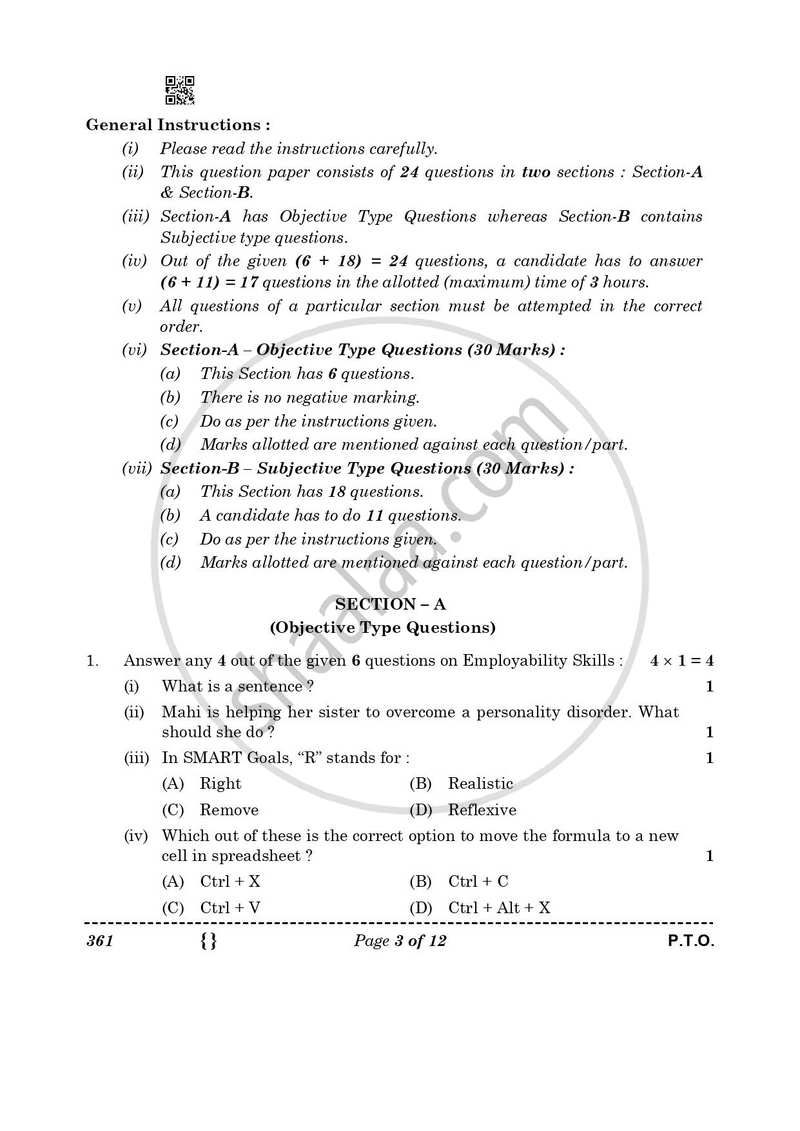 Fashion Studies 2025-2026 - CBSE 12th - Class 12 - CBSE (Central Board of Secondary Education) question paper with PDF download