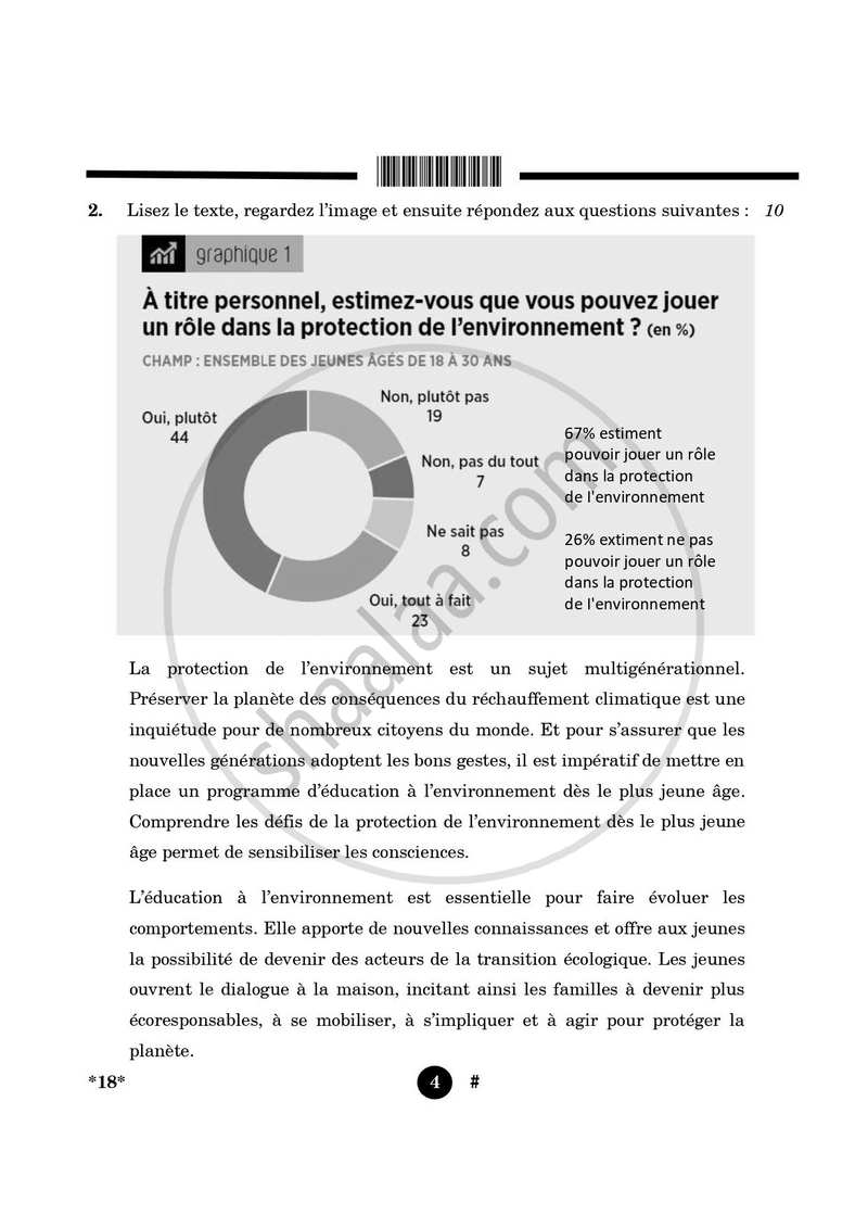French 2024-2025 - CBSE 12th - Class 12 - CBSE (Central Board of Secondary Education) question paper with PDF download