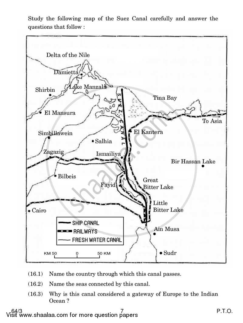 Geography 2017-2018 - CBSE 12th - Class 12 - CBSE (Central Board of Secondary Education) question paper with PDF download