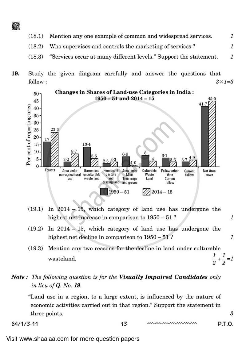 Geography 2023-2024 - CBSE 12th - Class 12 - CBSE (Central Board of Secondary Education) question paper with PDF download