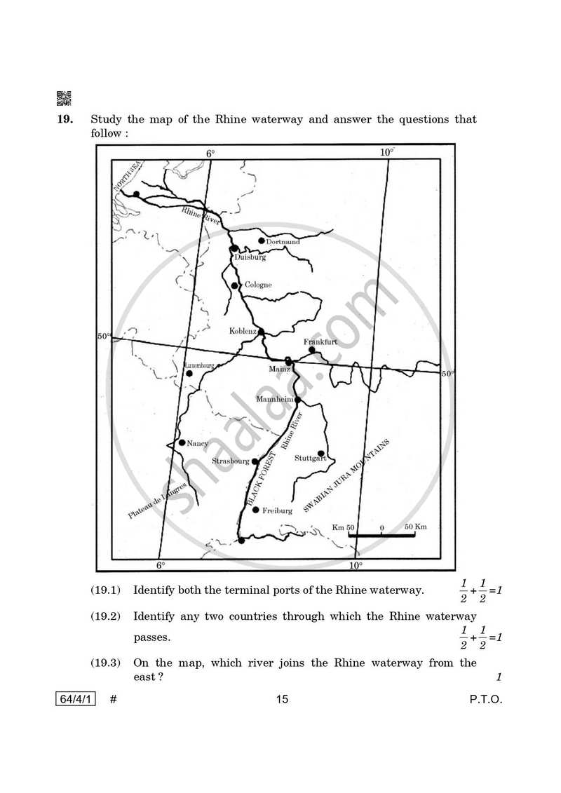 Geography 2024-2025 - CBSE 12th - Class 12 - CBSE (Central Board of Secondary Education) question paper with PDF download